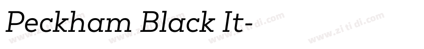 Peckham Black It字体转换